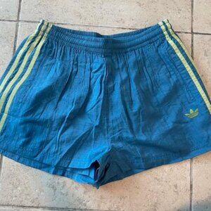 Adidas Originals x ASOS Shorts Small 4 6 Colbalt Blue Green Stripe SOLD OUT NEW